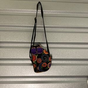 Laurel Burch Black Cat Crossbody Purse Vintage